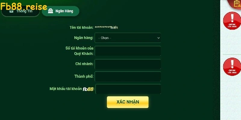 Lưu ý quan trọng khi rút tiền từ tài khoản nhà cái Fb88